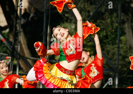 Chinesisches Neujahrsfeiern auf der Piazza del Popolo Quadrat, Rom Stockfoto