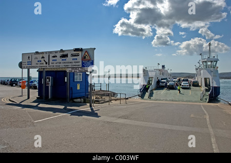 Sandbänke, Shell Bay Kette Fähre Poole Harbour Eingang Dorset UK Stockfoto