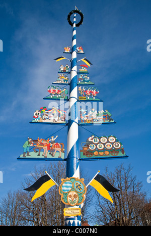 Kann Pole, Viktualienmarkt, Alter Peter, München, Bayern, Deutschland Stockfoto