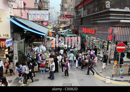 Markt in Wan Chai, Hong Kong. Stockfoto