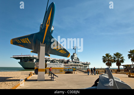 USS Lexington, WW2 Aircraft Carrier, Texas Stockfoto