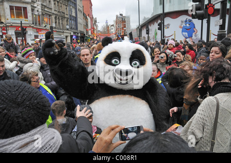 Chinesisches Neujahr feiern Chinatown London Stockfoto