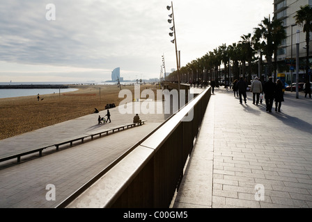 Passeig Maritim, Barcelona Stockfoto