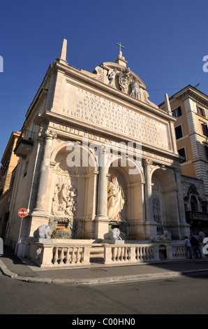 Italien, Rom, fontana dell'Acqua Felice, Moses-Brunnen Stockfoto