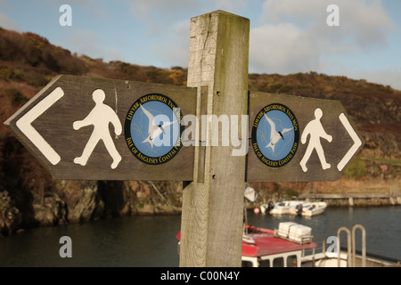 Melden Sie für Isle of Anglesey Langstrecken-Wanderweg Stockfoto