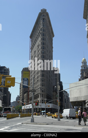 Flatiron Building oder Fuller Building, wie es ursprünglich genannt wurde, befindet sich auf 175 Fifth Avenue, Manhattan Stockfoto