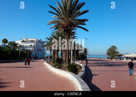 Die Promenade Street in Agadir, Marokko Stockfoto