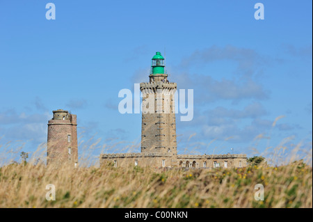 Alten und neuen Leuchtturm am Cap Fréhel, Côtes d ' Armor, Bretagne, Frankreich Stockfoto