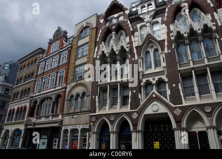 Häuserreihe mit viktorianischen gotischen Gebäude im mittleren Eastcheap London EC3 Stockfoto