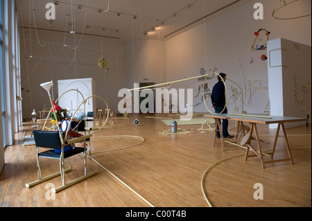 Gent in Ostflandern-Oost-Vlaanderen, Belgien. Die S.M.A.K Modern Art Gallery. Die Installation als bekannt, Draaiboek Voor de Stockfoto