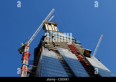 Der Shard London Bridge Hochhaus Baustelle, Southwark, London, England, UK Stockfoto