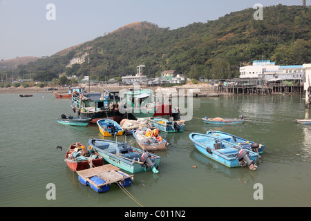 Fischerdorf Tai O auf Lantau Island in Hongkong Stockfoto