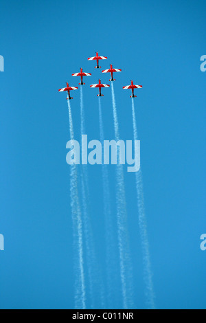 Das Roulette-Kunstflug-Team von der Royal Australian Air Force bei der Australia Day Feierlichkeiten über Sydney Stockfoto