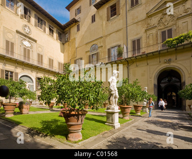 Hof des Palazzo Medici Riccardi in Florenz, Toskana, Italien, Europa Stockfoto