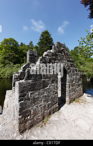 Monk ist Angeln, Haus, Cong Abbey, County Mayo und Galway, Connacht, Republik Irland, Europa Stockfoto