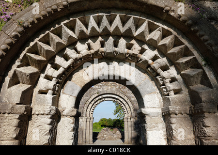 Nonnen Kirche, Kloster Clonmacnoise, County Offaly, Leinster, Irland, Europa Stockfoto