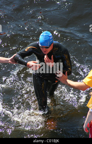 Contendor der Michelob ULTRA London Triathlon London, England - 04.08.07 Stockfoto