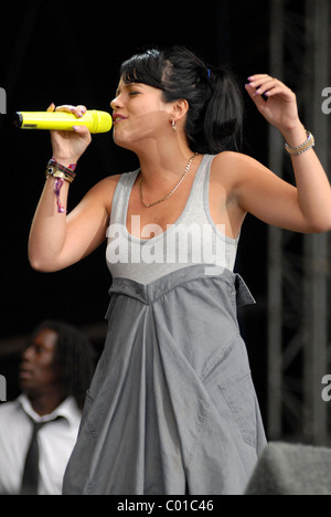 Lily Allen beim V Festival 2007 im Hylands Park - Tag 2 Chelmsford, England - 19.08.07 Stockfoto