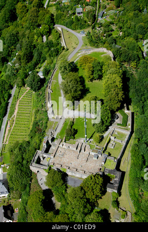 Luftaufnahme, Ruinen der Burg Arnsberg, Arnsberg, Nordrhein-Westfalen, Deutschland, Europa Stockfoto