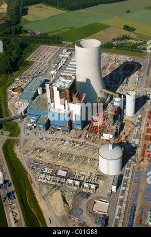 Luftaufnahme, Kohle-Kraftwerk Datteln4 der EON Energy Corporation, Gebäude Einfrieren, Dortmund-Ems-Kanal, Recklinghausen Stockfoto