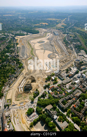 Luftaufnahme, Erholungsgebiet, ehemaligen Hüttenwerk, Durchgang der Fluss Emscher, Emscher Reservoir, Phoenix-Ost, Phoenix See Stockfoto