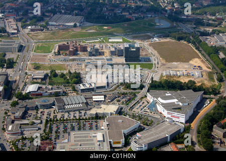 Luftbild, Thyssenkrupp Hauptquartier, ThyssenKrupp Quartier, Essen, Ruhrgebiet, Nordrhein-Westfalen, Deutschland, Europa Stockfoto