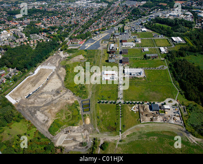 Autohaus VW Potthoff, Zeche Radbod, Luftaufnahme, ehemaligen Zeche Website, Hamm, Ruhrgebiet, Nordrhein-Westfalen Stockfoto