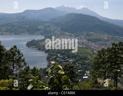 Guatemala. Amatitlán-See. Boote auf dem See. Stockfoto