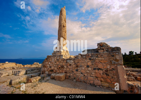 Die griechische archäologische Stätte des antiken Aegina, Kolna, griechische Saronischen Inseln Stockfoto