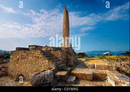 Die griechische archäologische Stätte des antiken Aegina, Kolna, griechische Saronischen Inseln Stockfoto