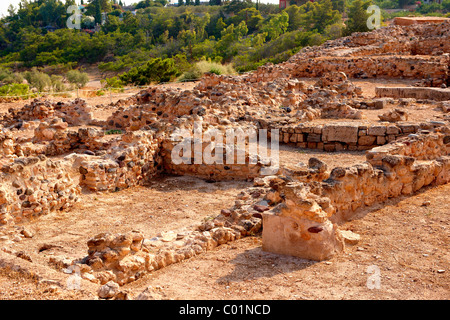 Die griechische archäologische Stätte des antiken Aegina, Kolna, griechische Saronischen Inseln Stockfoto