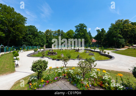 Neues Schloss Schloss, Park, Einsiedelei in der Nähe von Bayreuth, Oberfranken, Franken, Bayern, Deutschland, Europa Stockfoto