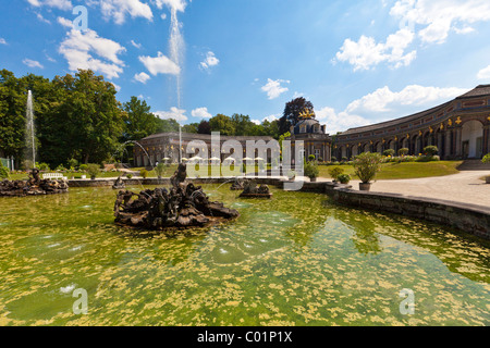 Wasser-Garten, Park, Neues Schloss Schloss und Orangerie, Einsiedelei in der Nähe von Bayreuth, Oberfranken, Franken, Bayern Stockfoto