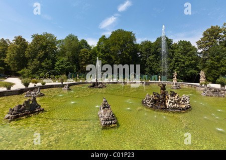 Wasser Garten, Park, Neues Schloss Burg, Einsiedelei in der Nähe von Bayreuth, Oberfranken, Franken, Bayern, Deutschland, Europa Stockfoto