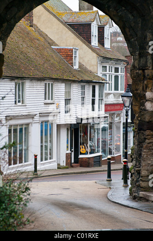 Blick durch das Landtor Roggen East Sussex in England Stockfoto