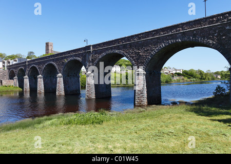 Viadukt über die Newport Fluss 1892 erbaut, Newport, County Mayo, Provinz Connacht, Republik Irland, Europa Stockfoto