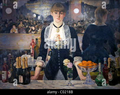 Eine Bar in den Folies-Bergère, gemalt von Edouard Manet, 1881-1882, Courtauld Gallery, Somerset House, London, England, UK Stockfoto