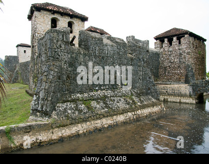 Guatemala. Izabal. Rio Dulce. Burg von San Felipe. Stockfoto