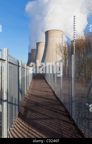 neue Sicherheitszaun Ratcliffe-on-Soar Kohle-Kraftwerk Ratcliffe auf Soar Nottinghamshire England UK GB EU Europa Stockfoto