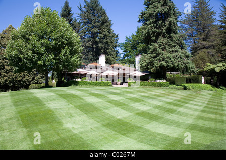 Das Gelände an Huka Lodge Taupo New Zealand Stockfoto