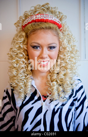 Porträt der Tänzerin. Irish Dancing Weltmeisterschaften 2010 in der Glasgow royal Concert Hall. Stockfoto