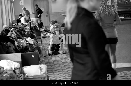 Tänzerinnen und Tänzer. Irish Dancing Weltmeisterschaften 2010 in der Glasgow royal Concert Hall. Stockfoto