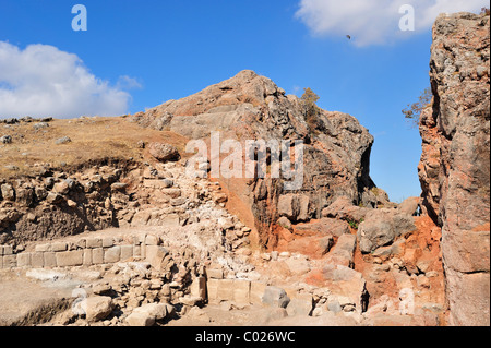 Natürliche Verderbnis erweitert durch die Hethiter, Deutsches Archäologisches Institut Ausgrabungen, Boğazköy, Türkei 101003 38641 Stockfoto