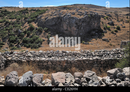 Außenwände des Büyük Kale, Boğazköy, Türkei 101003 38722 Stockfoto