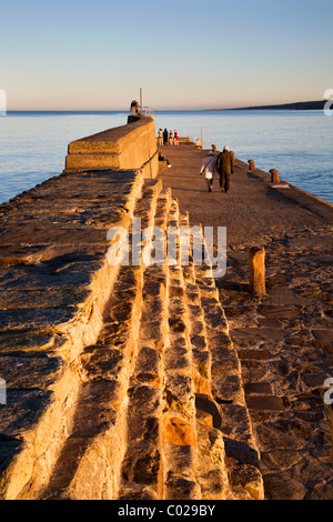 Der Hafen bei Sonnenuntergang St Andrews Fife Schottland Stockfoto