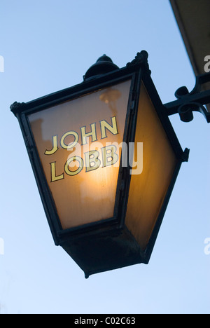 John Lobb, Stiefel und Schuh Shop anmelden. St James Street London W1. Stockfoto