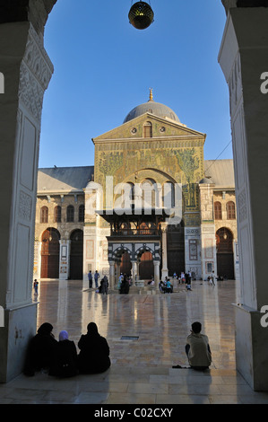 Innenhof des Umayyaden-Moschee in Damaskus, Unesco World Heritage Site, Syrien, Middle East, West-Asien Stockfoto