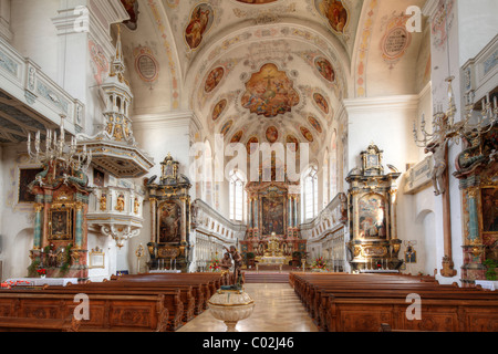 Der Basilika St. Peter, Dillingen an der Donau, Donauried Region, Schwaben, Bayern, Deutschland, Europa Stockfoto