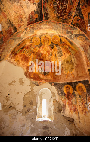 Byzantinische Fresken der Kirche der Metamorphose, Paliachora, Aegina griechischen Saronischen Inseln Stockfoto