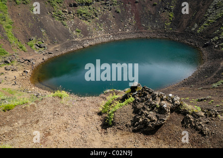 Keriò, Kerith oder Kerid, vulkanische Krater, See, Island, Europa Stockfoto